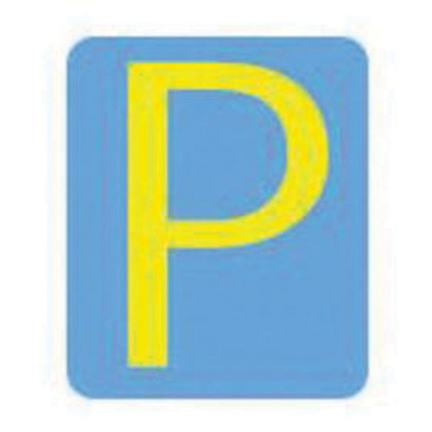 Brady Quick-Align® Individual Gothic Number & Letter Labels, P, 2" H, Yellow