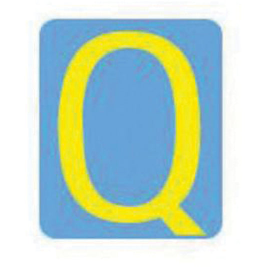 Brady Quick-Align® Individual Gothic Number & Letter Labels, Q, 2" H, Yellow