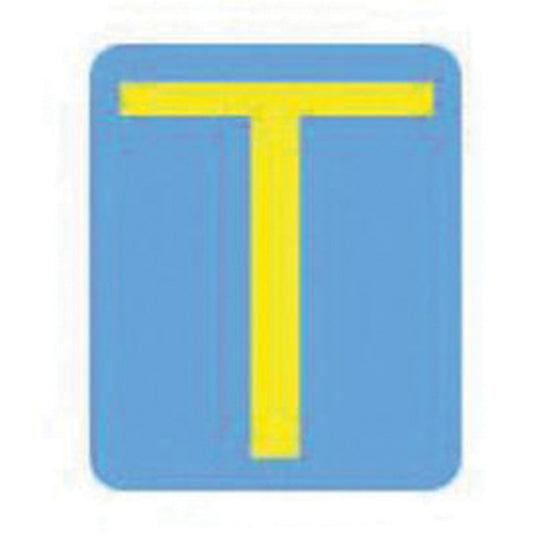 Brady Quick-Align® Individual Gothic Number & Letter Labels, T, 2" H, Yellow