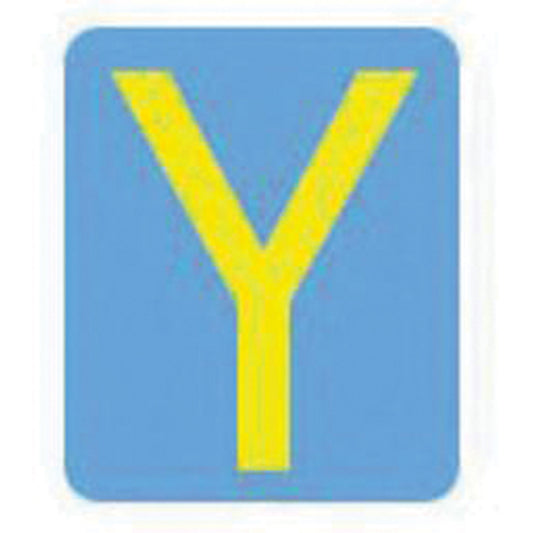 Brady Quick-Align® Individual Gothic Number & Letter Labels, Y, 2" H, Yellow
