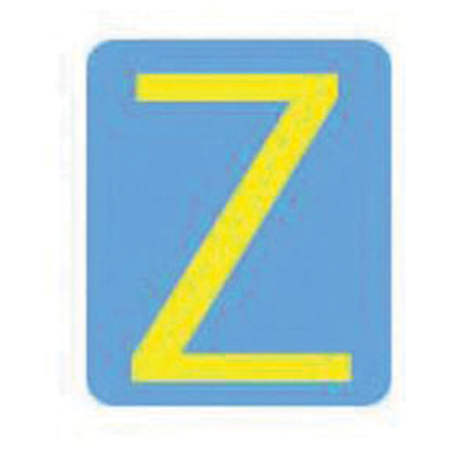 Brady Quick-Align® Individual Gothic Number & Letter Labels, Z, 2" H, Yellow