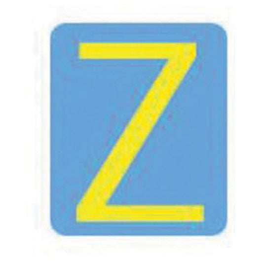 Brady Quick-Align® Individual Gothic Number & Letter Labels, Z, 2" H, Yellow