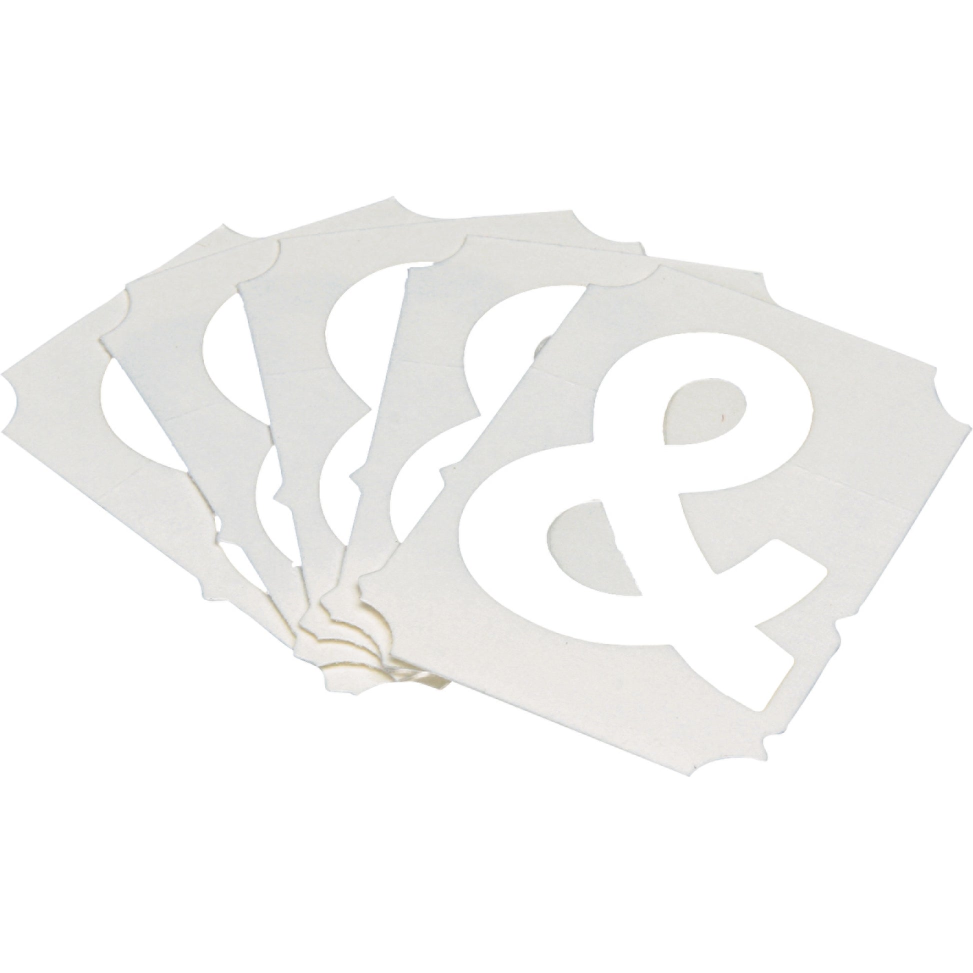 Brady Quick-Align® Individual Gothic Number & Letter Labels, Ampersand (&), 2" H, White