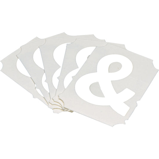 Brady Quick-Align® Individual Gothic Number & Letter Labels, Ampersand (&), 2" H, White