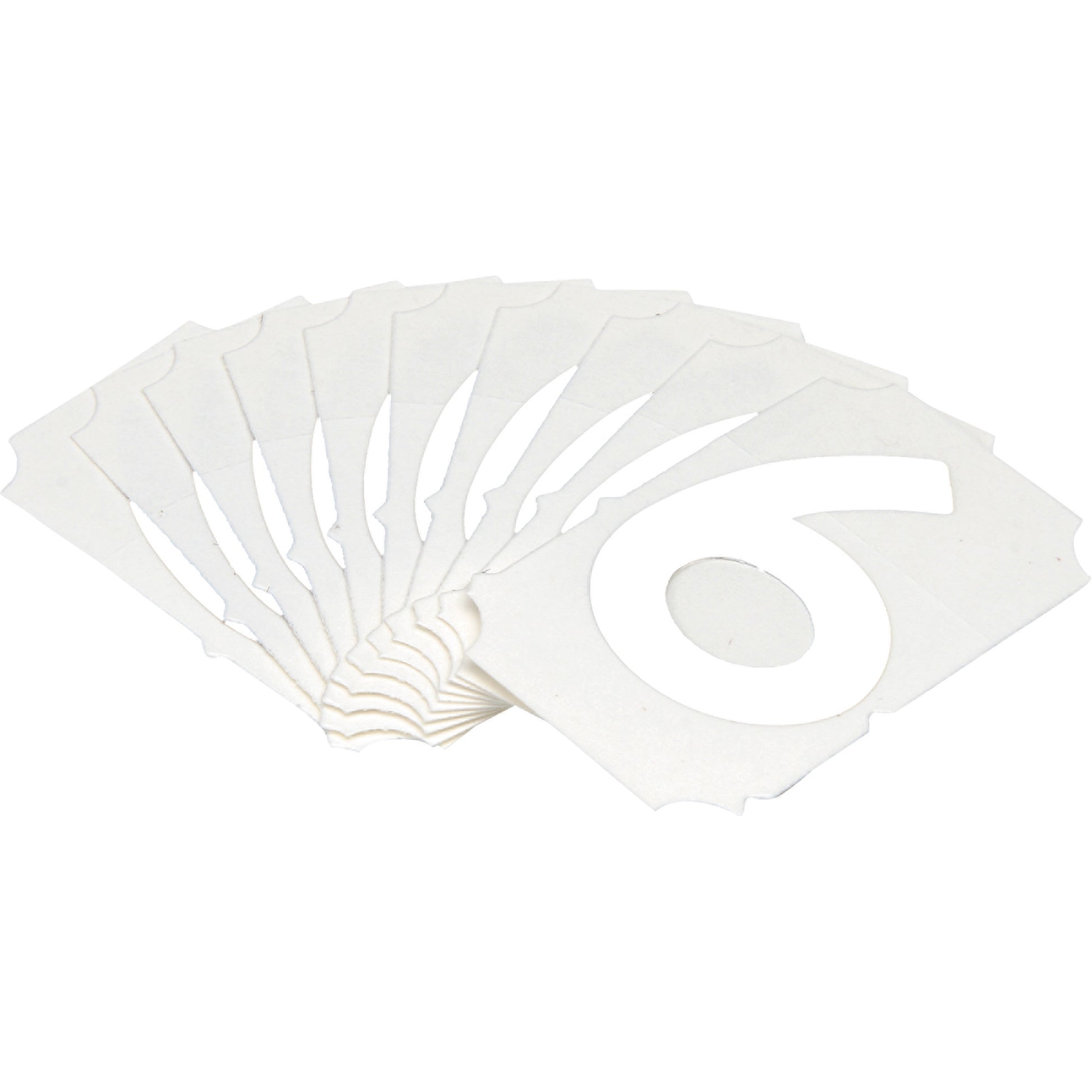 Brady Quick-Align® Individual Gothic Number and Letter Labels, 6, 2" H, White
