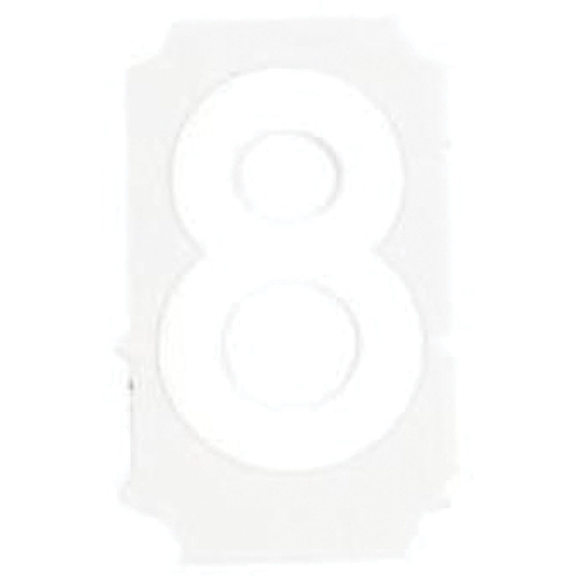 Brady Quick-Align® Individual Gothic Number and Letter Labels, 8, 2" H, White