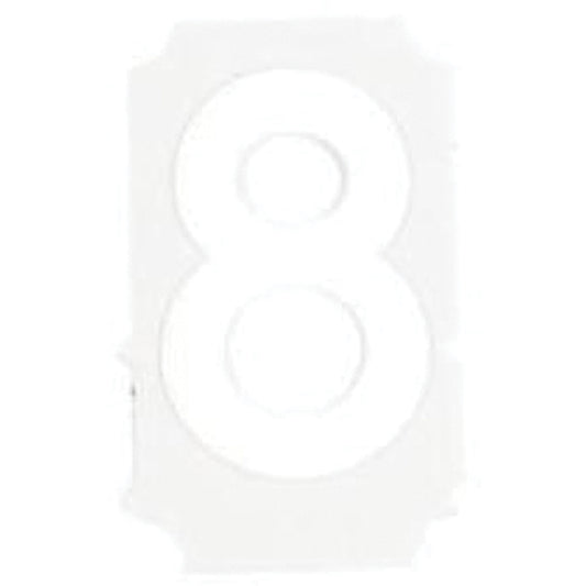 Brady Quick-Align® Individual Gothic Number and Letter Labels, 8, 2" H, White
