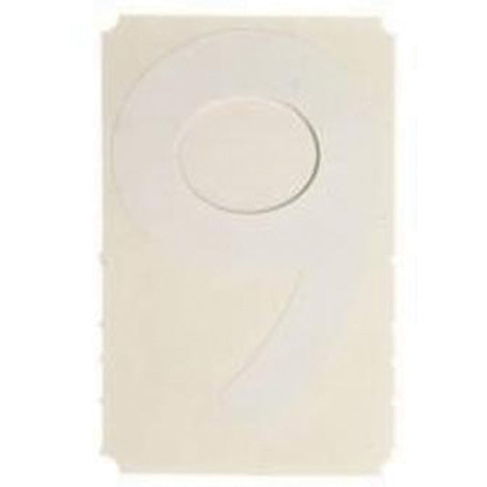 Brady Quick-Align® Individual Gothic Number and Letter Labels, 9, 2" H, White