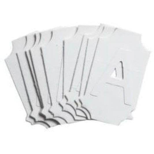 Brady Quick-Align® Individual Gothic Number and Letter Labels, A, 2" H, White