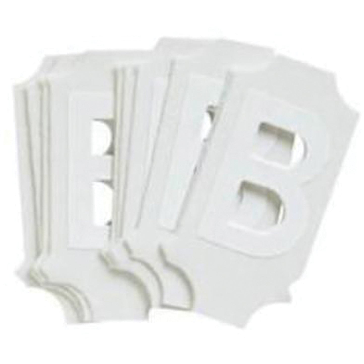 Brady Quick-Align® Individual Gothic Number and Letter Labels, B, 2" H, White
