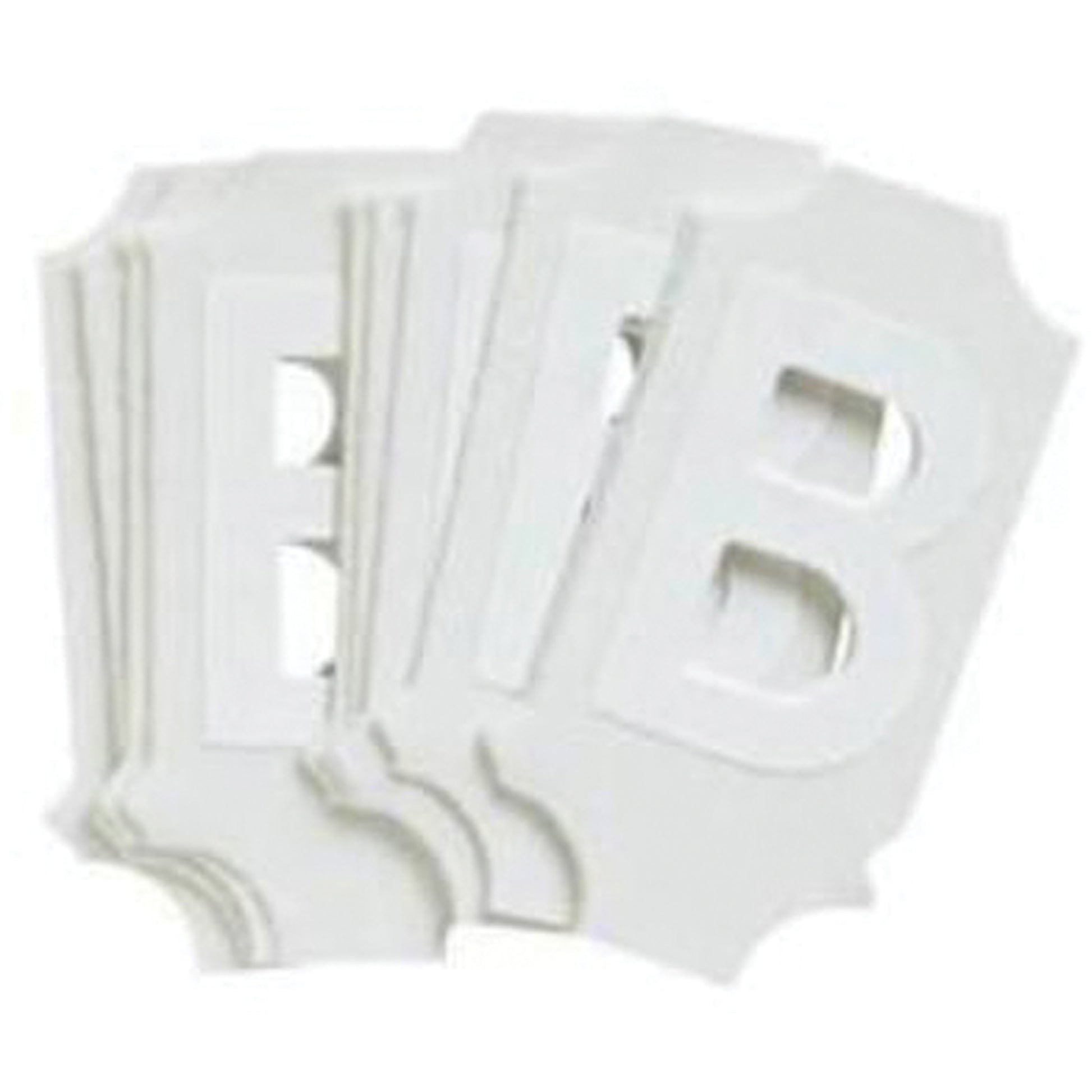 Brady Quick-Align® Individual Gothic Number and Letter Labels, B, 2" H, White