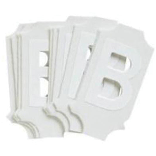 Brady Quick-Align® Individual Gothic Number and Letter Labels, B, 2" H, White