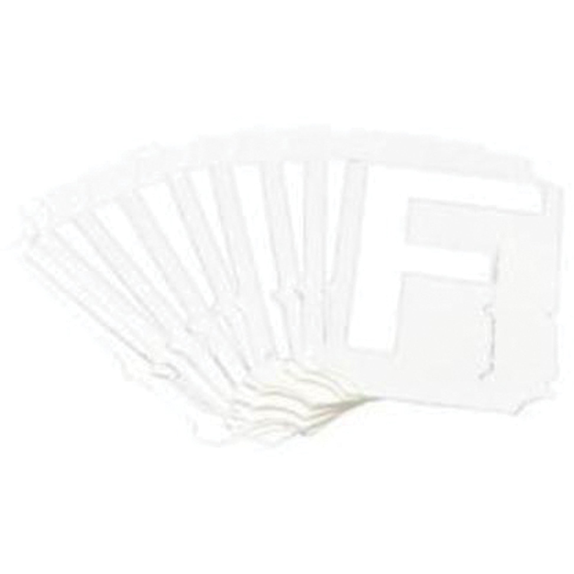 Brady Quick-Align® Individual Gothic Number and Letter Labels, F, 2" H, White