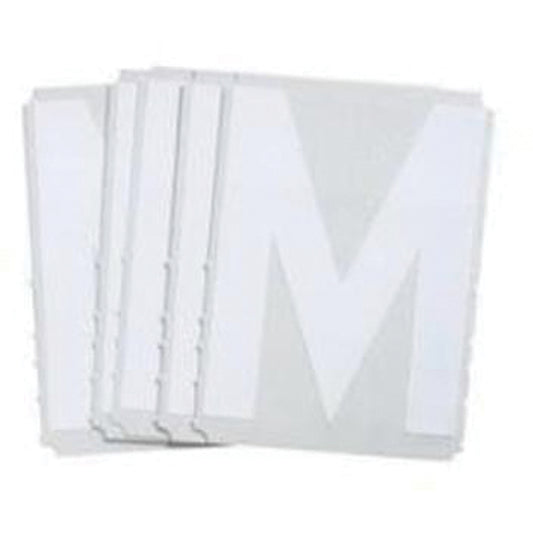 Brady Quick-Align® Individual Gothic Number & Letter Labels, M, 2" H, White