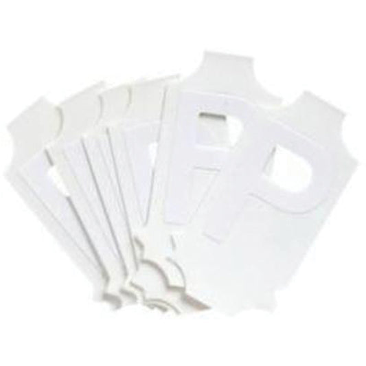 Brady Quick-Align® Individual Gothic Number & Letter Labels, P, 2" H, White