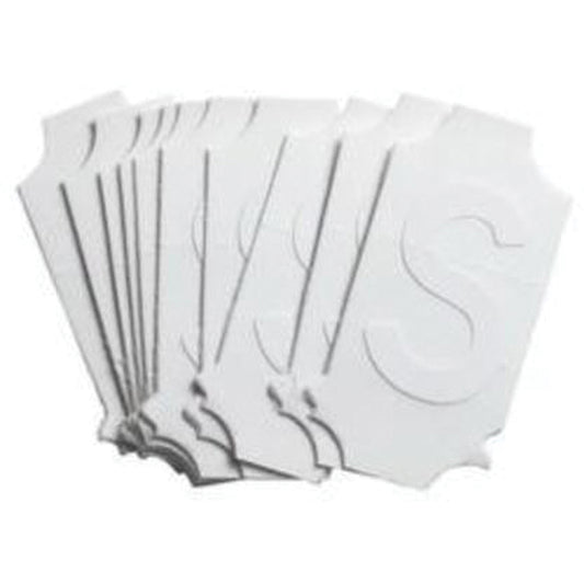 Brady Quick-Align® Individual Gothic Number & Letter Labels, S, 2" H, White