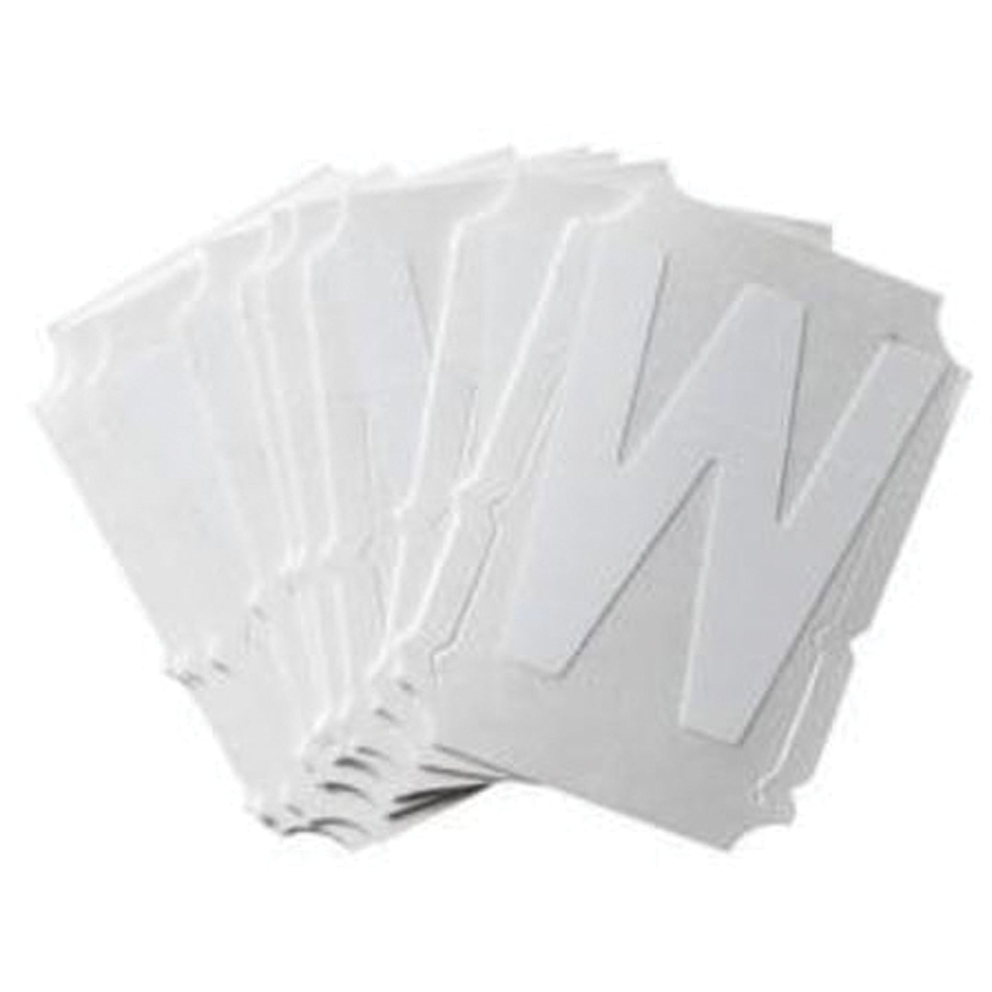 Brady Quick-Align® Individual Gothic Number & Letter Labels, W, 2" H, White