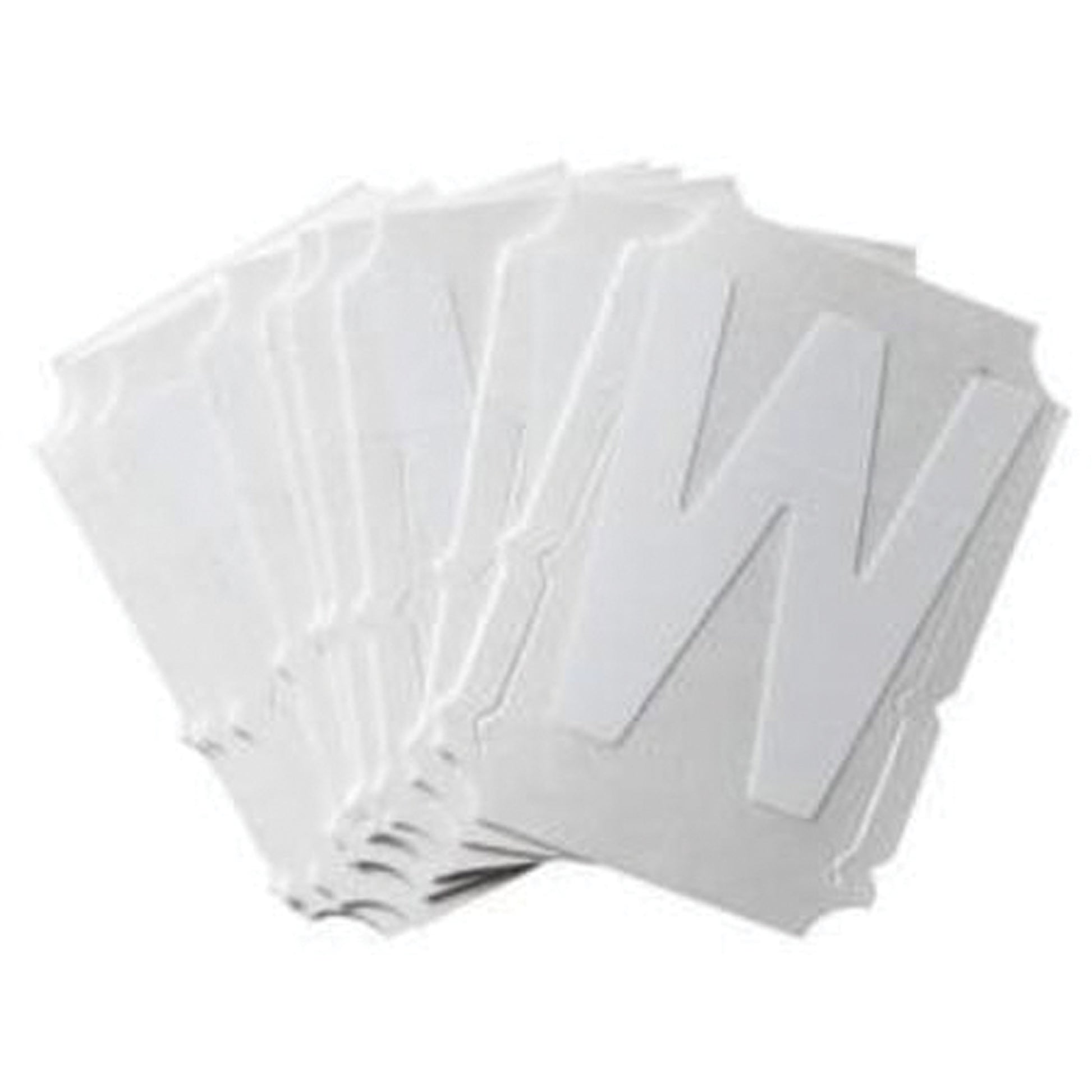 Brady Quick-Align® Individual Gothic Number & Letter Labels, W, 2" H, White