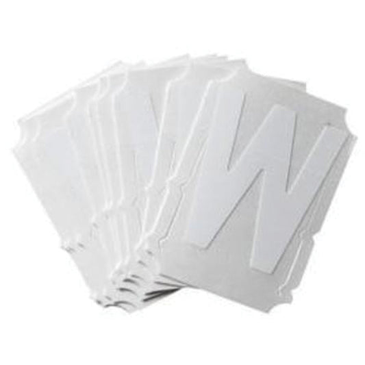 Brady Quick-Align® Individual Gothic Number & Letter Labels, W, 2" H, White