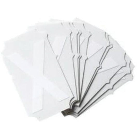 Brady Quick-Align® Individual Gothic Number & Letter Labels, X, 2" H, White