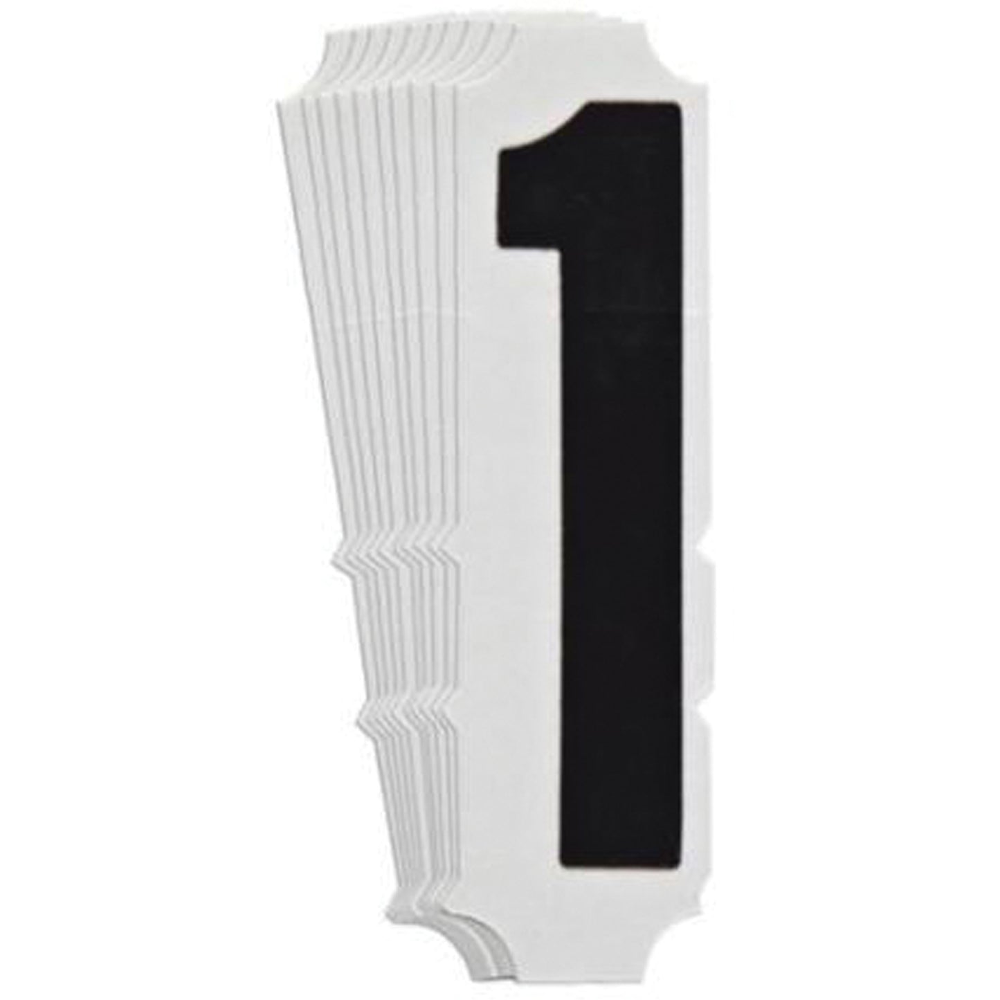 Brady Quick-Align® Individual Gothic Number and Letter Labels, 1, 3" H, Black