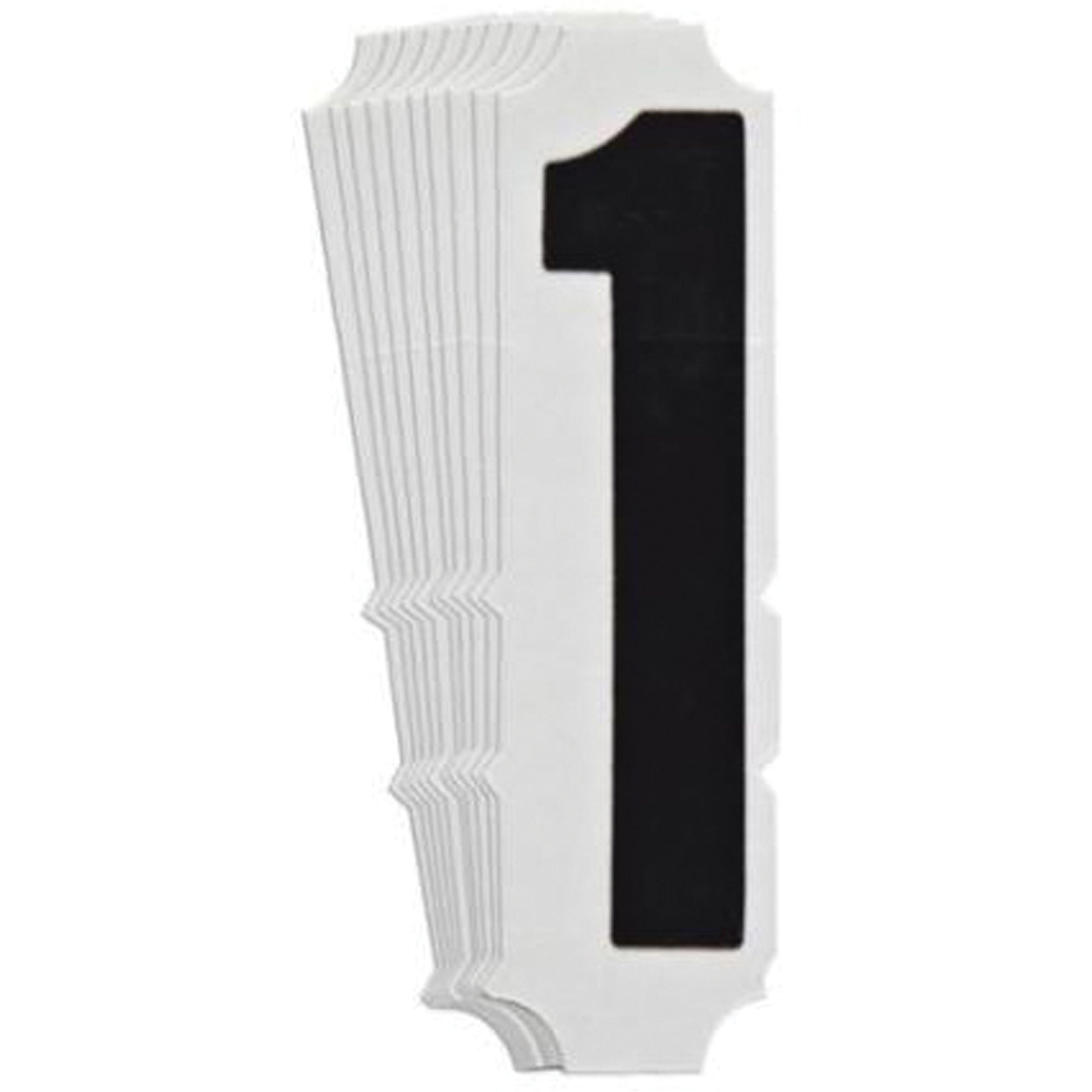 Brady Quick-Align® Individual Gothic Number and Letter Labels, 1, 3" H, Black