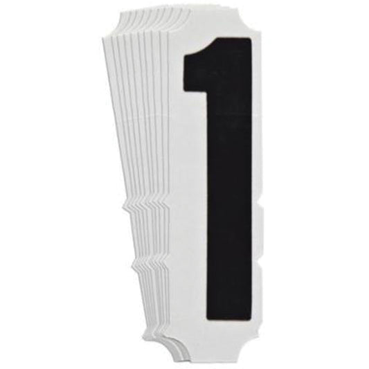 Brady Quick-Align® Individual Gothic Number and Letter Labels, 1, 3" H, Black