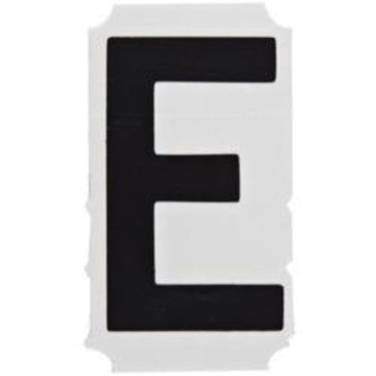 Brady Quick-Align® Individual Gothic Number and Letter Labels, E, 3" H, Black