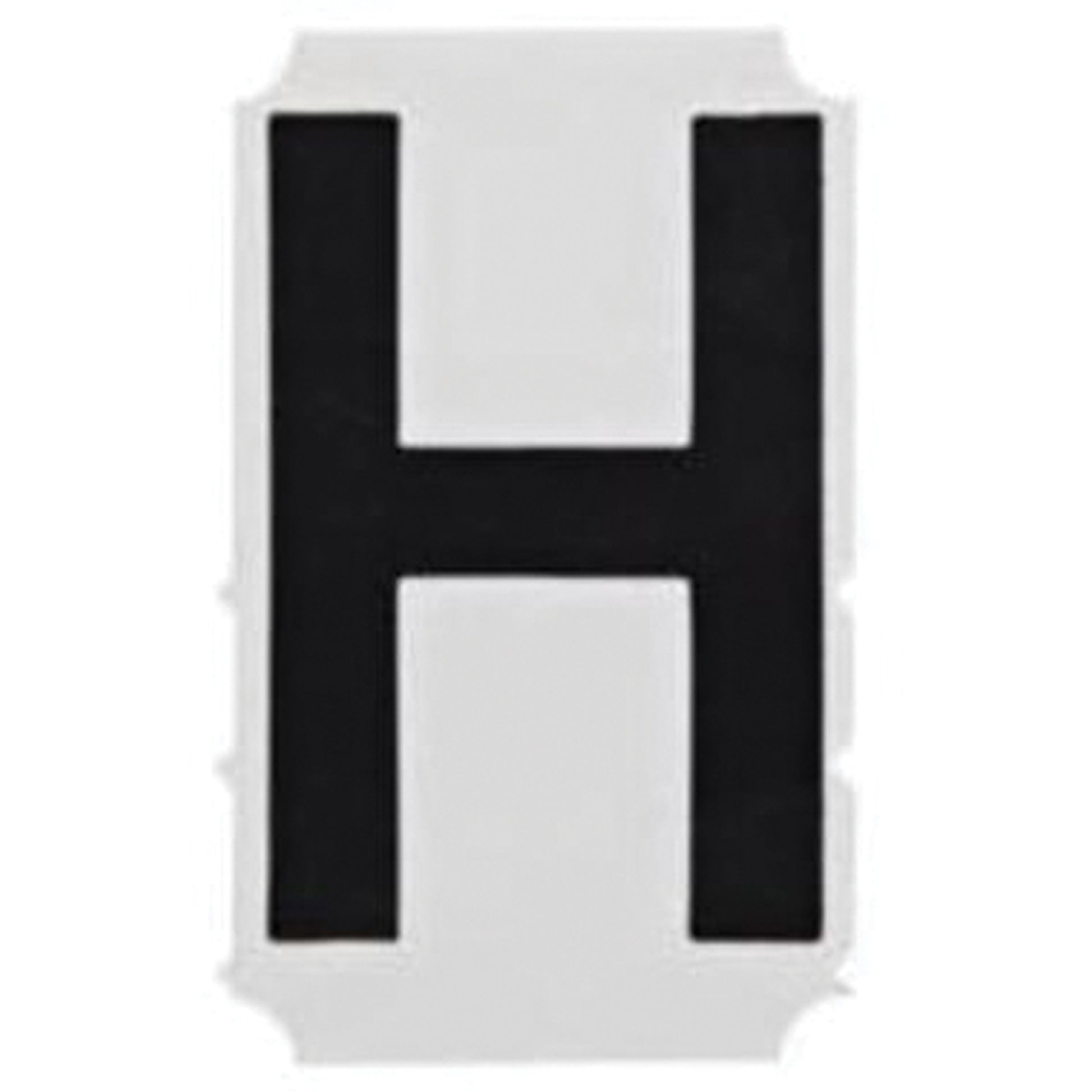 Brady Quick-Align®Individual Gothic Number and Letter Labels, H, 3" H, Black