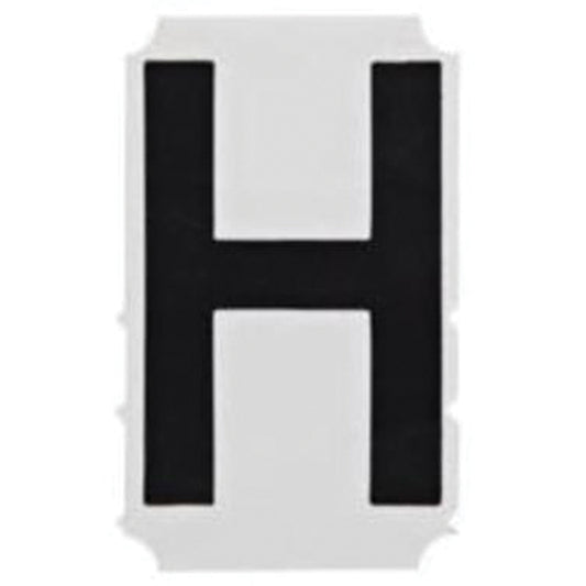 Brady Quick-Align®Individual Gothic Number and Letter Labels, H, 3" H, Black