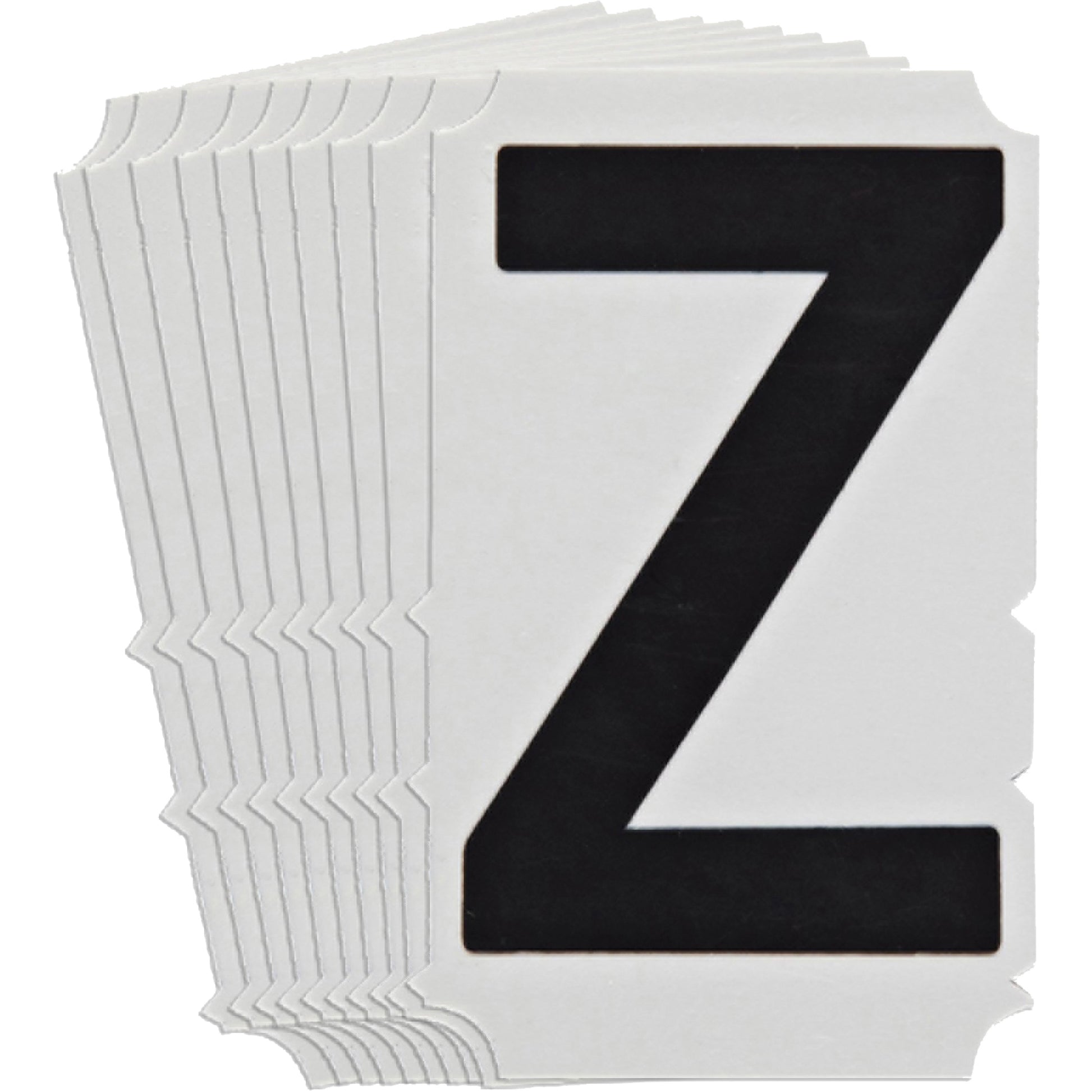 Brady Quick-Align® Individual Gothic Number & Letter Labels, Z, 3" H, Black