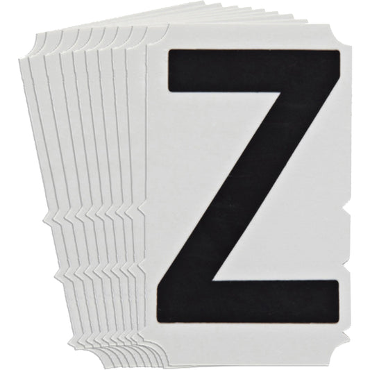 Brady Quick-Align® Individual Gothic Number & Letter Labels, Z, 3" H, Black