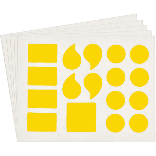 Brady Quick-Align® Individual Gothic Number & Letter Labels, Assorted Punctuation, 4" H, Yellow