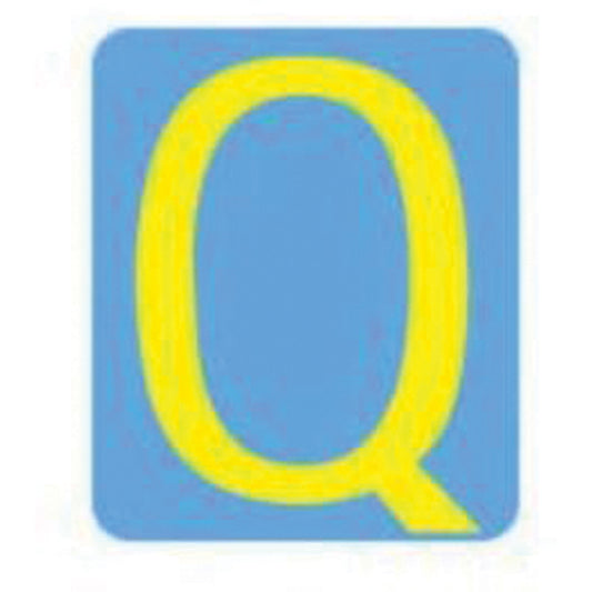 Brady Quick-Align® Individual Gothic Number & Letter Labels, Q, 3" H, Yellow