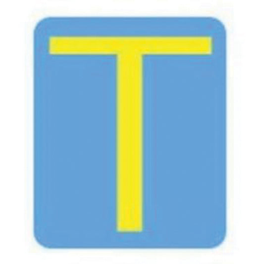 Brady Quick-Align® Individual Gothic Number & Letter Labels, T, 3" H, Yellow