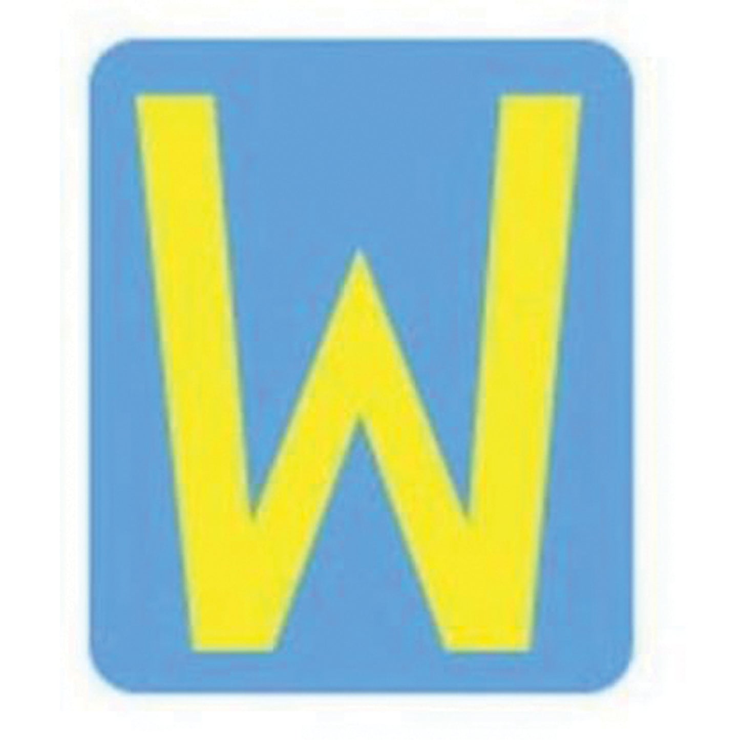 Brady Quick-Align® Individual Gothic Number & Letter Labels, W, 3" H, Yellow
