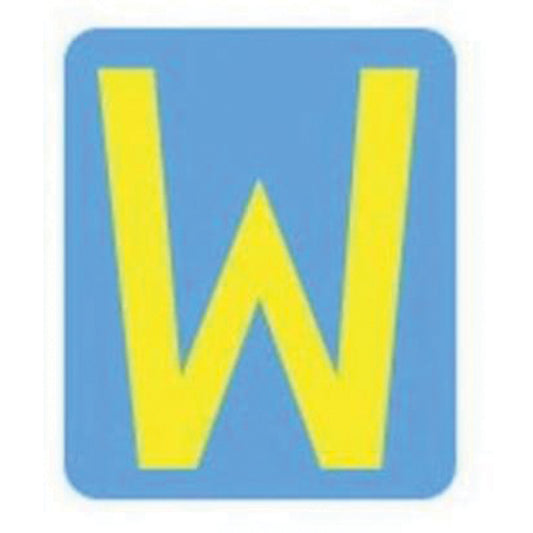 Brady Quick-Align® Individual Gothic Number & Letter Labels, W, 3" H, Yellow
