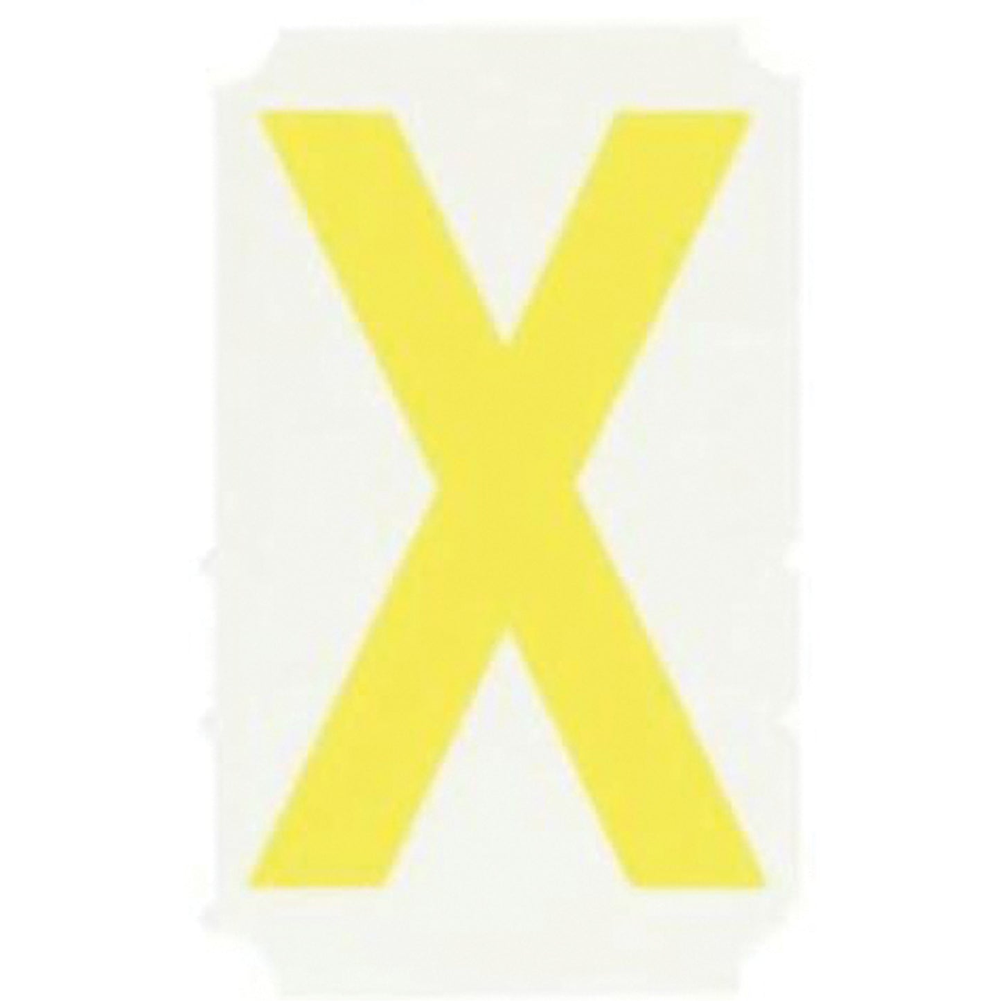 Brady Quick-Align® Individual Gothic Number & Letter Labels, X, 3" H, Yellow