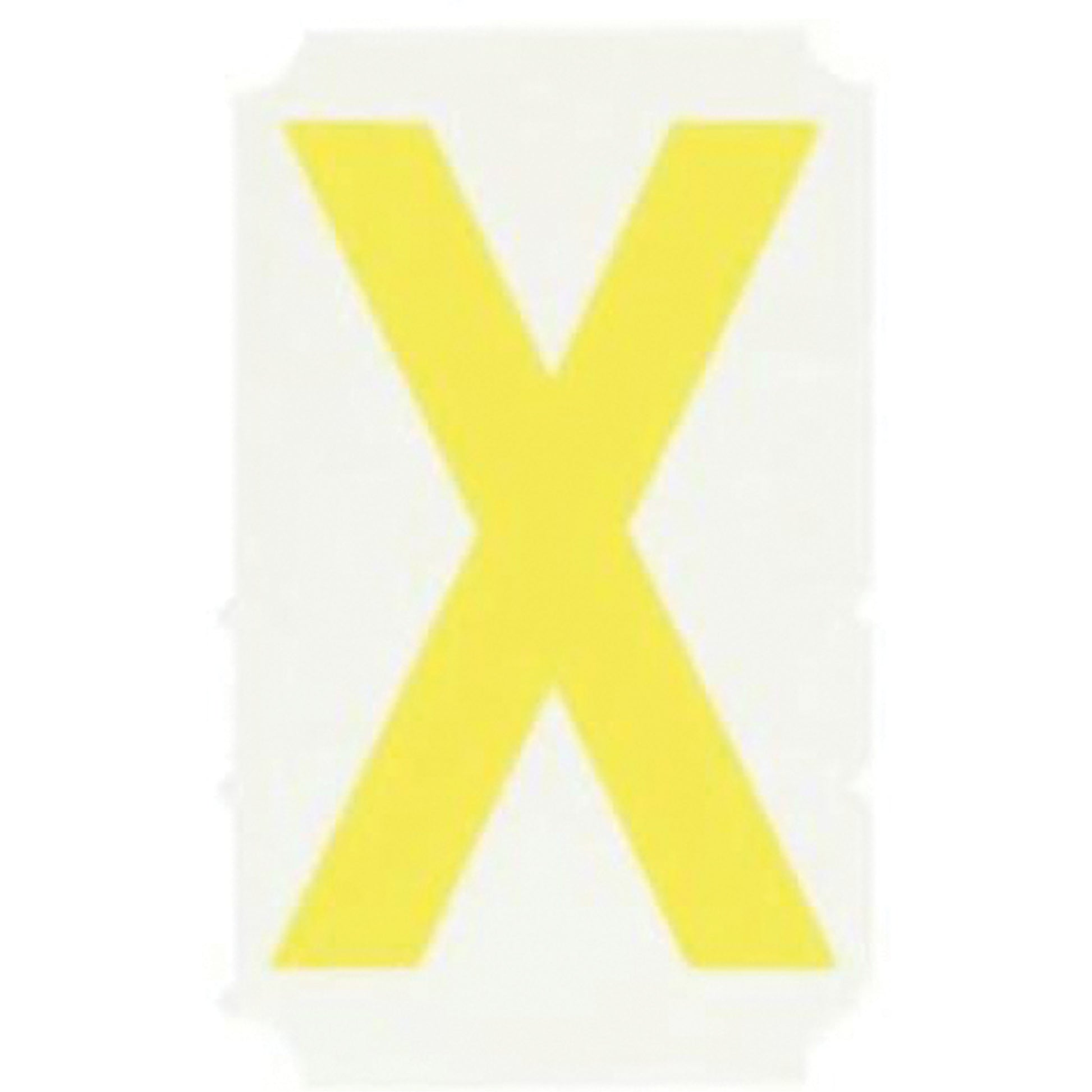 Brady Quick-Align® Individual Gothic Number & Letter Labels, X, 3" H, Yellow