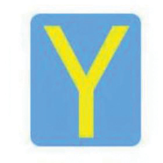 Brady Quick-Align® Individual Gothic Number & Letter Labels, Y, 3" H, Yellow