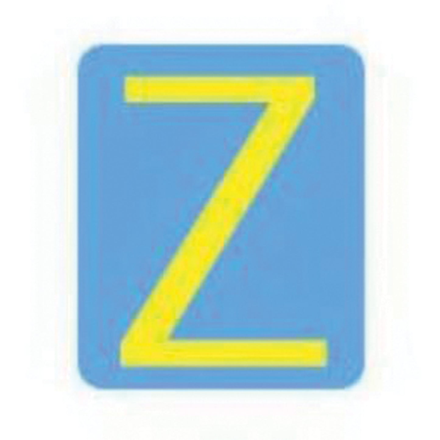 Brady Quick-Align® Individual Gothic Number & Letter Labels, Z, 3" H, Yellow