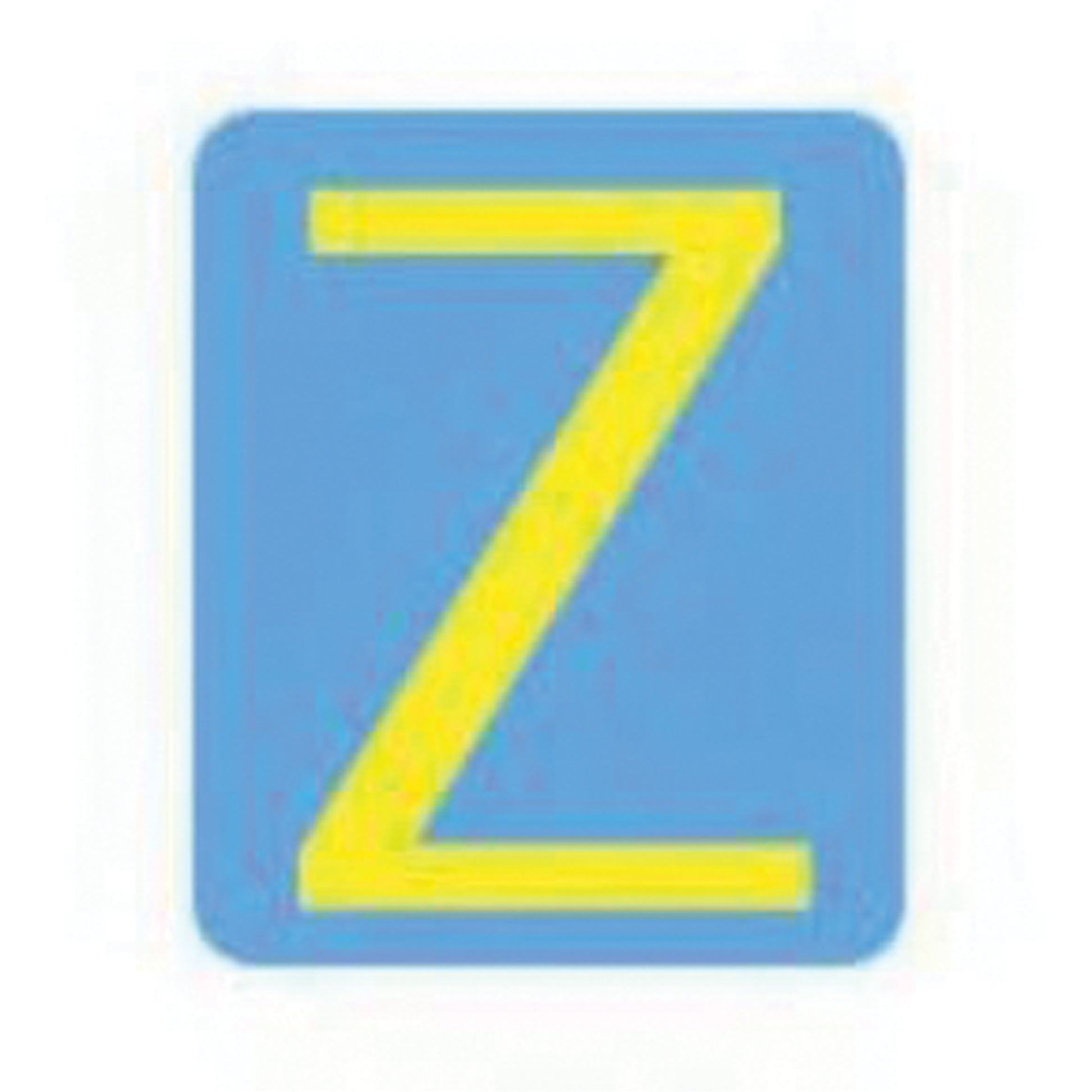 Brady Quick-Align® Individual Gothic Number & Letter Labels, Z, 3" H, Yellow
