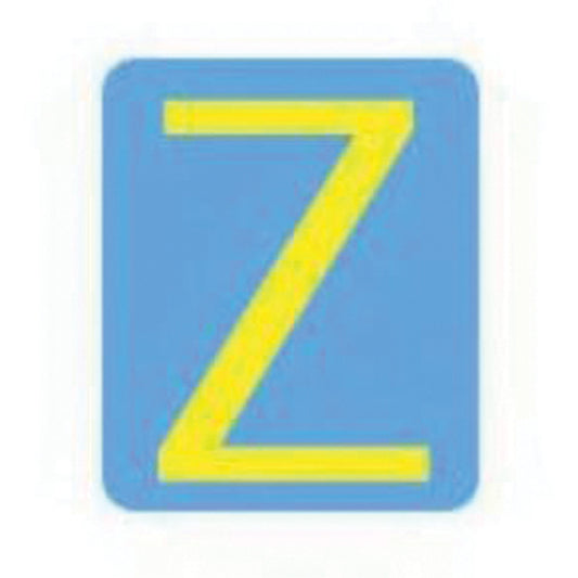 Brady Quick-Align® Individual Gothic Number & Letter Labels, Z, 3" H, Yellow