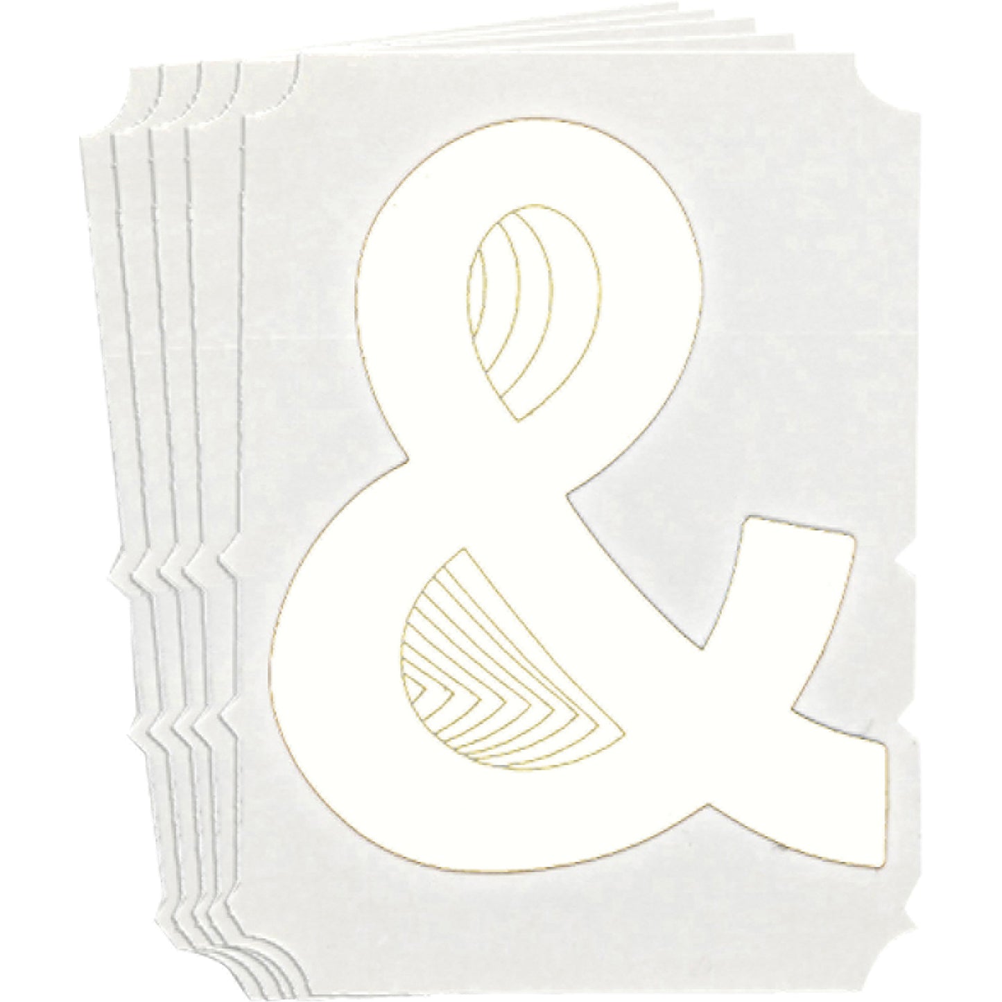 Brady Quick-Align® Individual Gothic Number & Letter Labels, Ampersand (&), 3" H, White