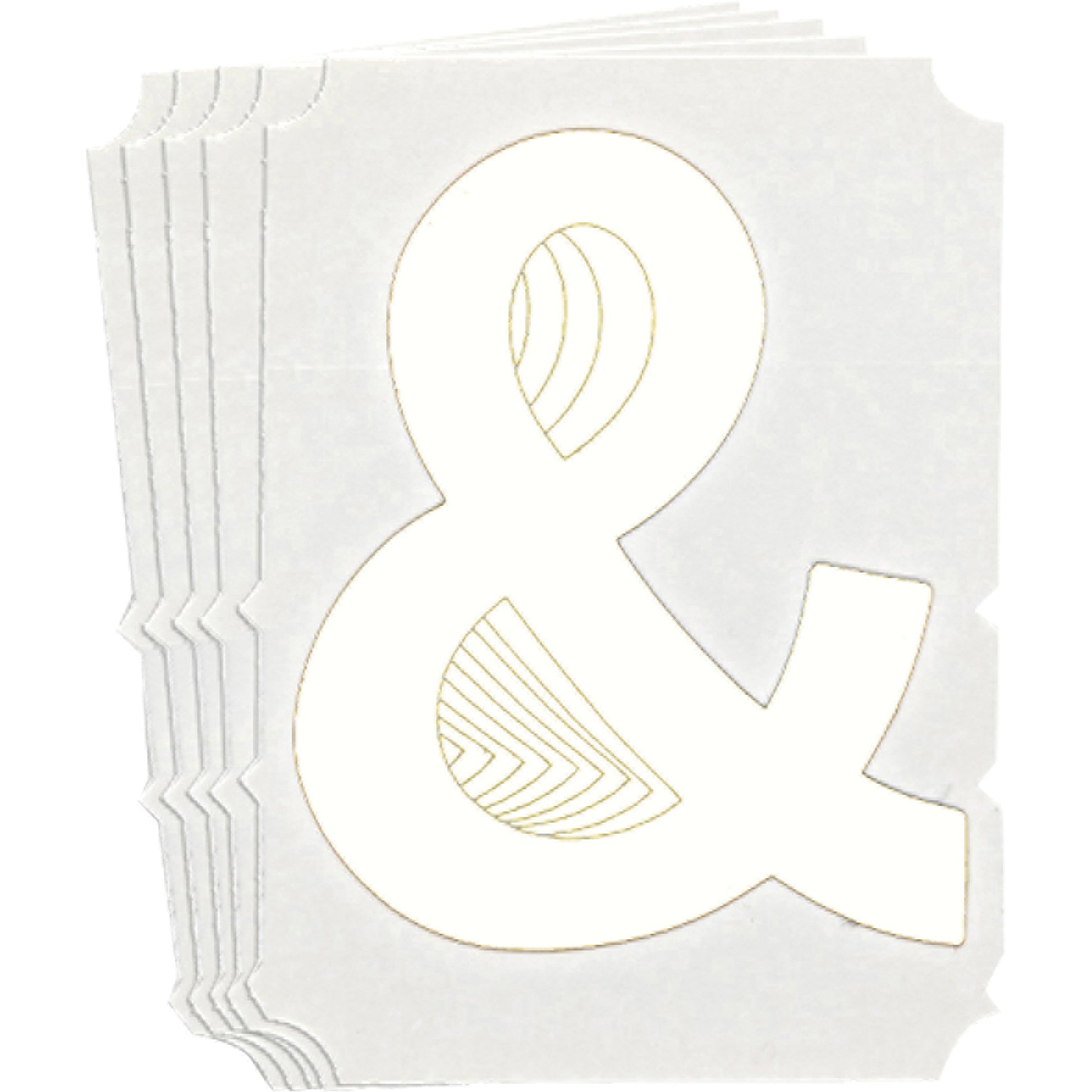 Brady Quick-Align® Individual Gothic Number & Letter Labels, Ampersand (&), 3" H, White