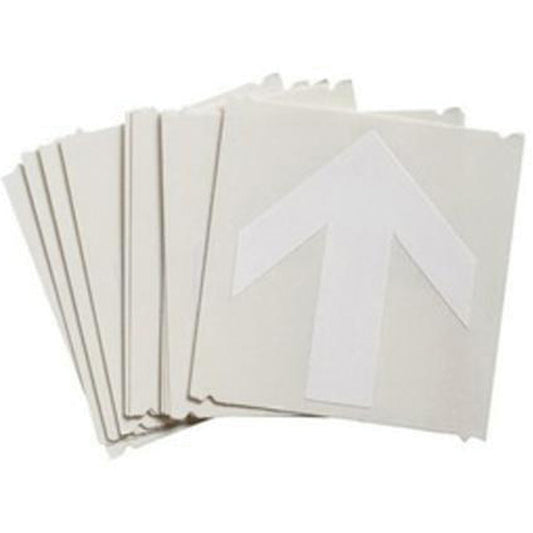 Brady Quick-Align® Individual Gothic Number and Letter Labels, Arrow Symbol, 3" H, White