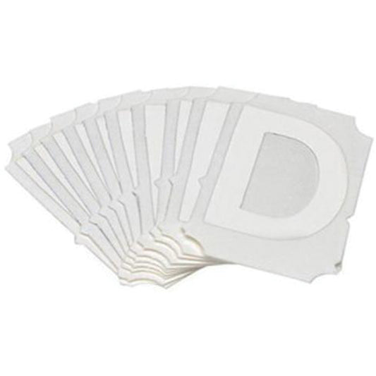 Brady Quick-Align® Individual Gothic Number and Letter Labels, D, 3" H, White
