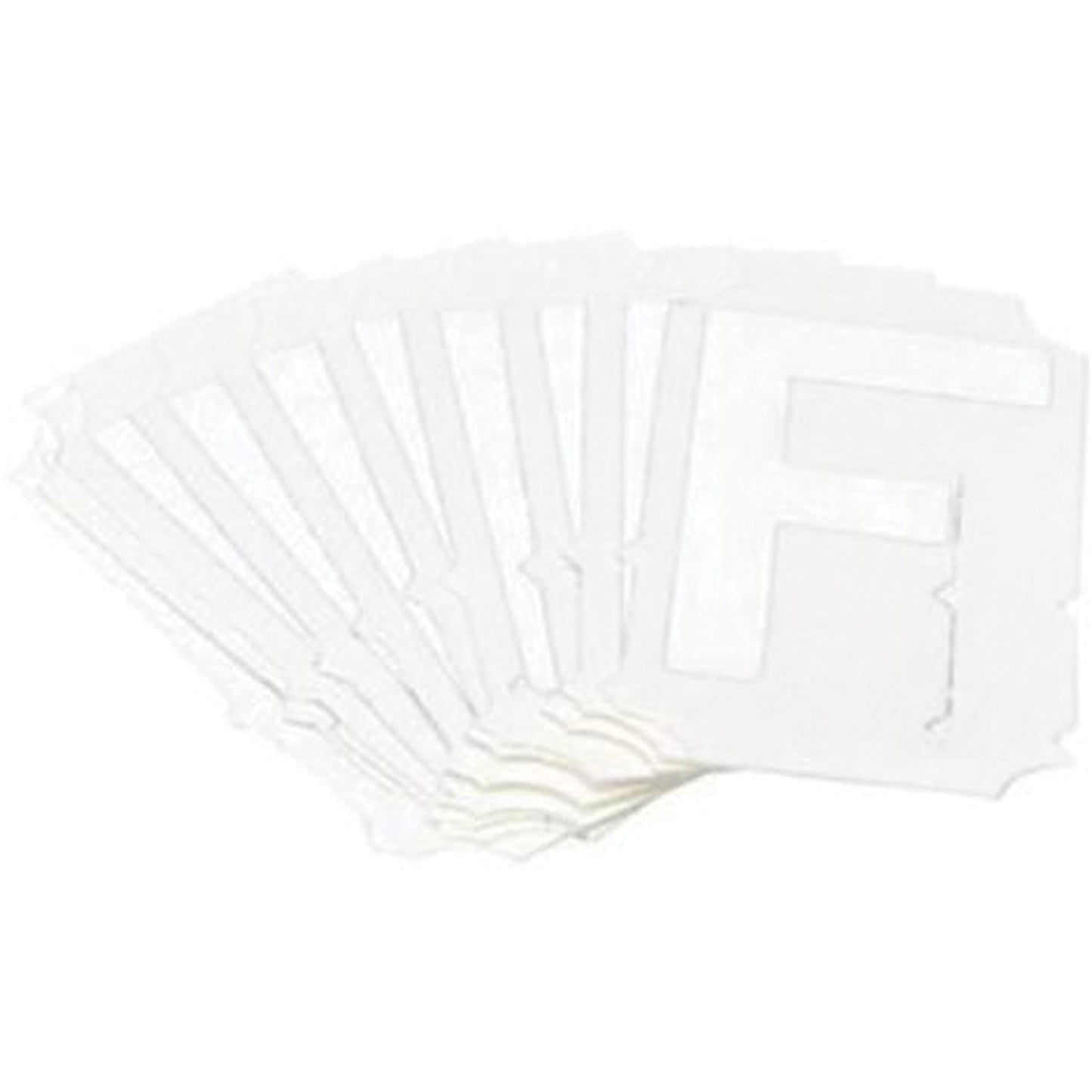 Brady Quick-Align® Individual Gothic Number and Letter Labels, F, 3" H, White