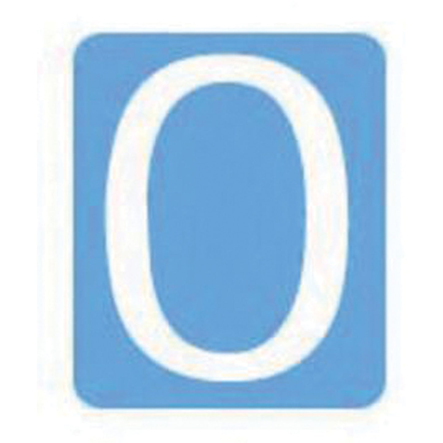 Brady Quick-Align® Individual Gothic Number & Letter Labels, O, 3" H, White