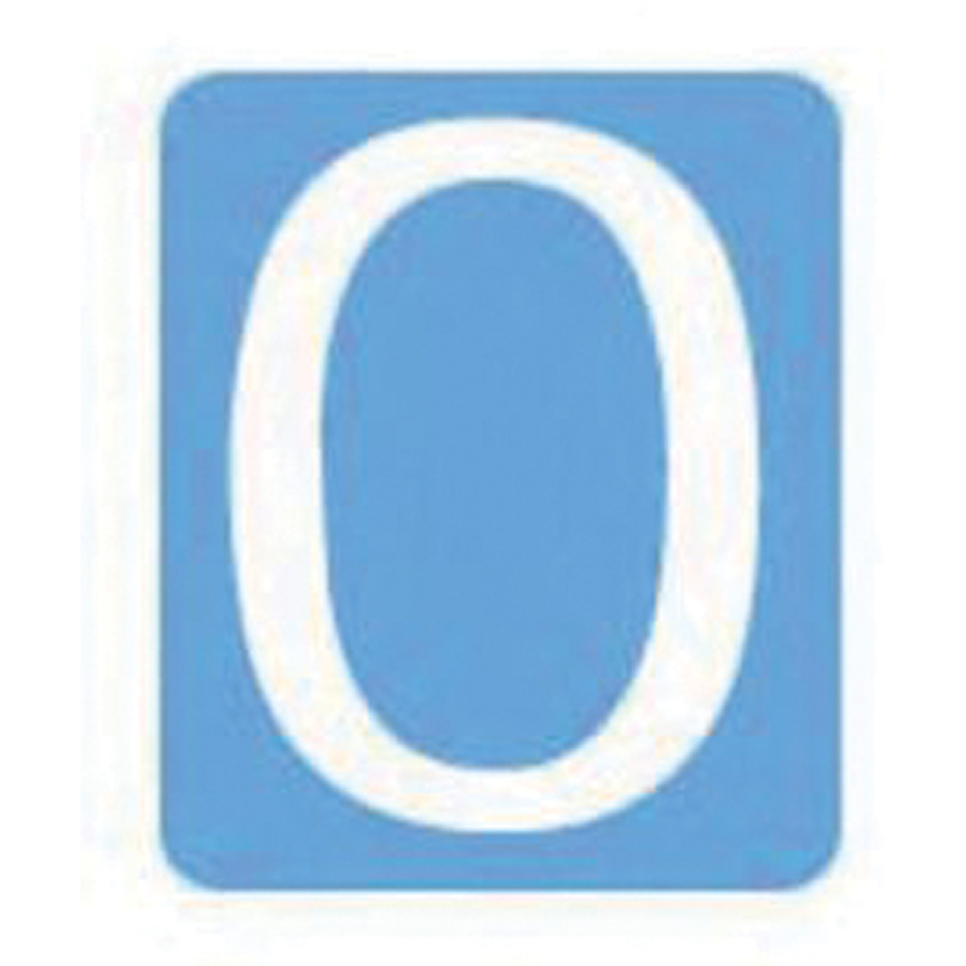 Brady Quick-Align® Individual Gothic Number & Letter Labels, O, 3" H, White